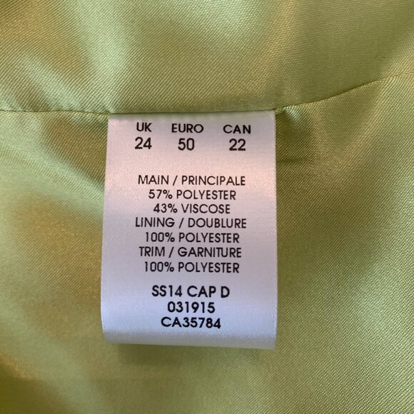 Jacques Vert  lime green jacket bolero size  50 EU Jacques Vert - Picture 5 of 7